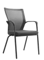 EAGLE, židle konferenční, mesh/látka šedá