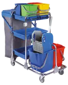 VUV - 01, úklidový vozík 2x25 l, 4x6 l