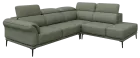 SANTORINI, rohová sedací souprava, látka šedozelená
