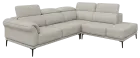 SANTORINI, rohová sedací souprava, látka světle šedá