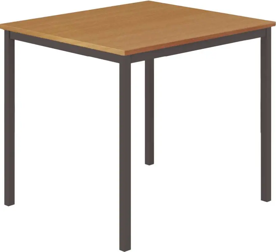 JS 80 Jídelní stůl 800 x 800 mm, deska buk royal / podnož černá RAL9005