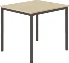 JS 80 Jídelní stůl 800 x 800 mm, deska javor horský / podnož černá RAL9005