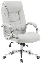 MADEIRA křeslo kancelářské, kříž chrom, ekologická kůže světle šedá