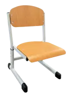 Vzorek č.2, 59581F školní židle, vel. 3-6, šedý lak, anatomický sedák, HPL buk