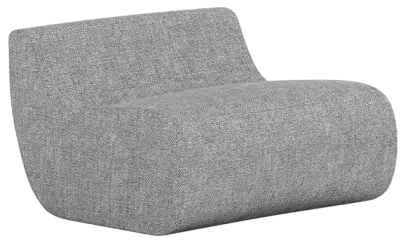 RONDO STRAIGHT, sedací segment rovný, látka šedá