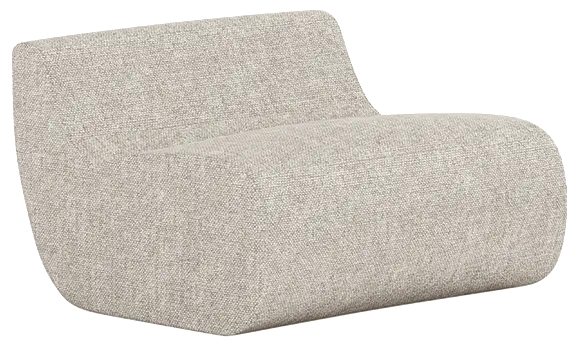 RONDO STRAIGHT, sedací segment rovný, látka béžová