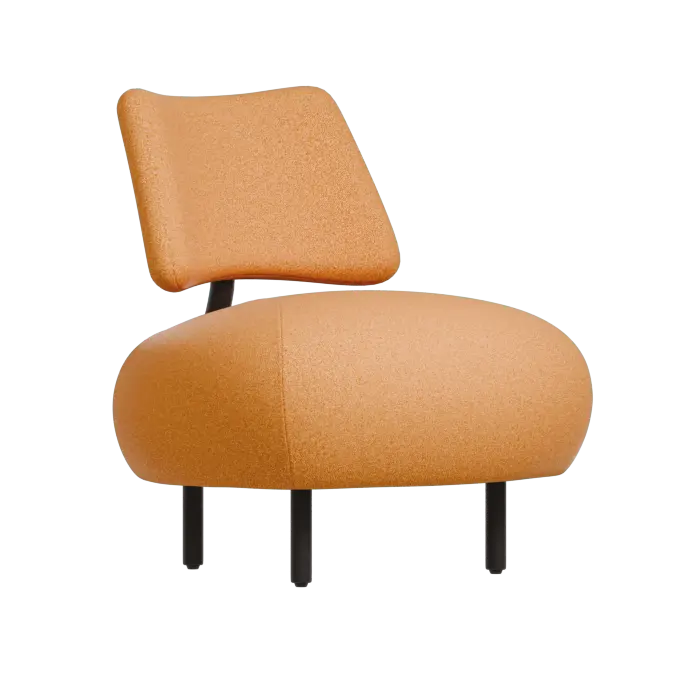 BOLERO, konferenční křeslo, látka oranžová