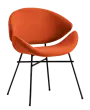 SHELL, konferenční židle, látka červená