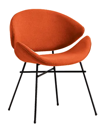 SHELL, konferenční židle, látka červená