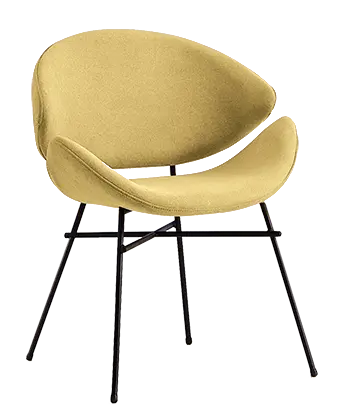 SHELL, konferenční židle, látka žlutá