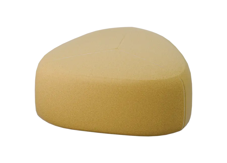 STONE 80, taburet, 800x800x450, látka žlutá