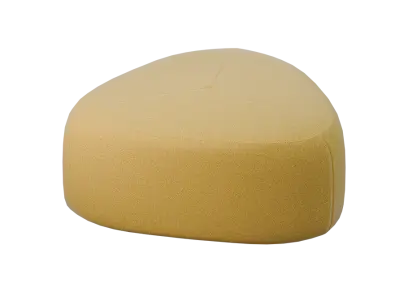 STONE 80, taburet, 800x800x450, látka žlutá