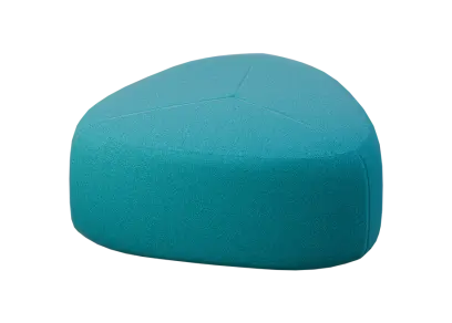 STONE 80, taburet, 800x800x450, látka modrá