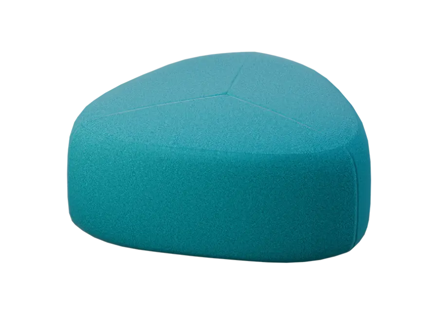 STONE 80, taburet, 800x800x450, látka modrá