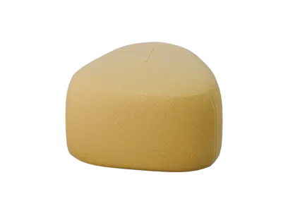 STONE 58, taburet, 580x580x450, látka žlutá