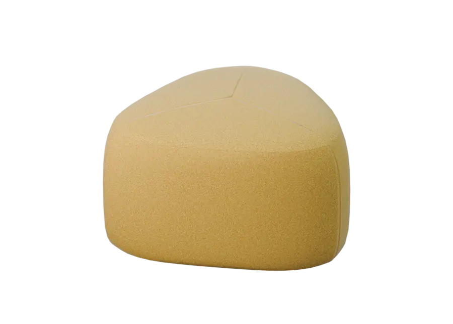 STONE 58, taburet, 580x580x450, látka žlutá