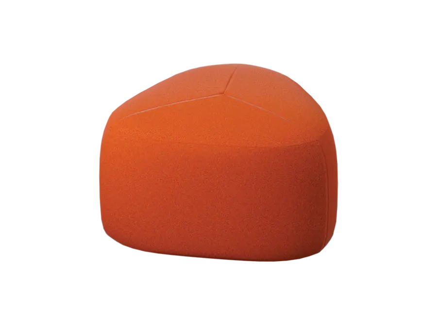 STONE 58, taburet, 580x580x450, látka červená