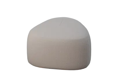 STONE 58, taburet, 580x580x450, látka šedá