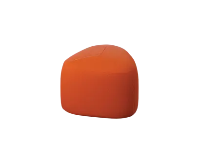 STONE 42, taburet, 420x420x450, látka červená