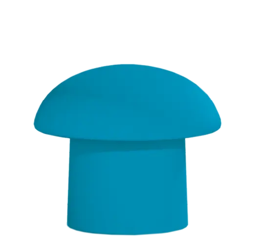 MUSHROOM 45, taburet, látka modrá