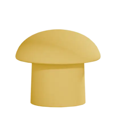 MUSHROOM 45, taburet, látka žlutá