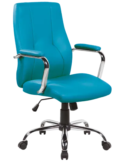 ELENA židle kancelářská, ekokůže tyrkysová