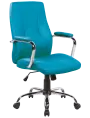 ELENA židle kancelářská, ekokůže tyrkysová
