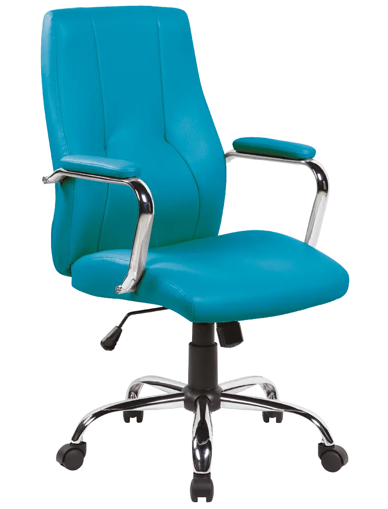 ELENA židle kancelářská, ekokůže tyrkysová