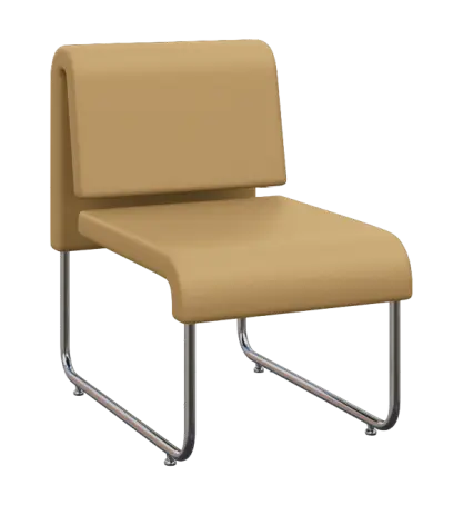 FLEXI LOUNGE, židle, ekokůže medová