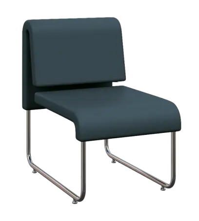 FLEXI LOUNGE, židle, ekokůže modrá