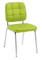 JIMY židle konferenční, nohy chrom, PU zelená