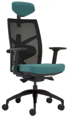 CARISMA židle kancelářská, kříž černý, tyrkysová