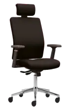 LENY židle kancelářská, kříž chrom, látka černá