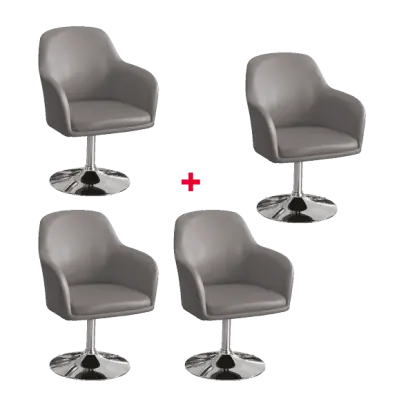 SOFIA jednokřeslo, noha chrom, ekokůže šedá, 3+1 ZDARMA