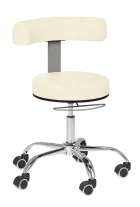 LZ 87, židle lékařská, kříž chrom, ekokůže smetanová