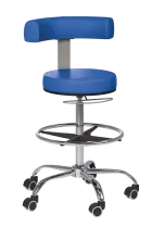 LZ 88 H, židle lékařská, kříž chrom, ekokůže modrá