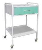 OV - 41 vozík 1-zásuvkový, mobilní, bílý/tyrkysový