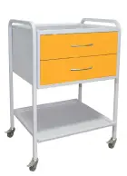 OV - 52 vozík 2-zásuvkový, mobilní, bílý/žlutý