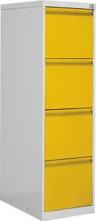 JP - 400 PR kartotéka 4-zásuvková, 1330x620x390 mm, šedá/žlutá
