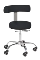 LZ 87, lékařská židle, kříž chrom, ekokůže černá