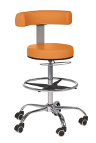 LZ 88 H, židle lékařská, kříž chrom, ekokůže mandarinková