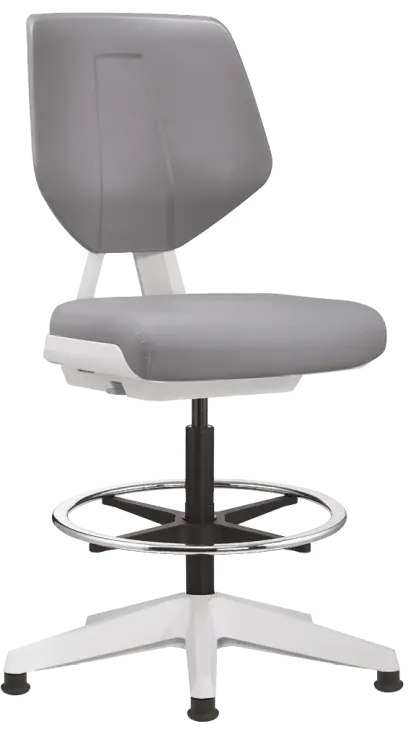 FELIPE W židle provozní, kříž bílý, šedá