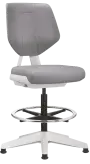 FELIPE W židle provozní, kříž bílý, šedá