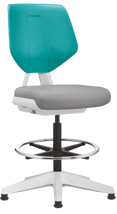 FELIPE W židle provozní, kříž bílý, šedá/zelená