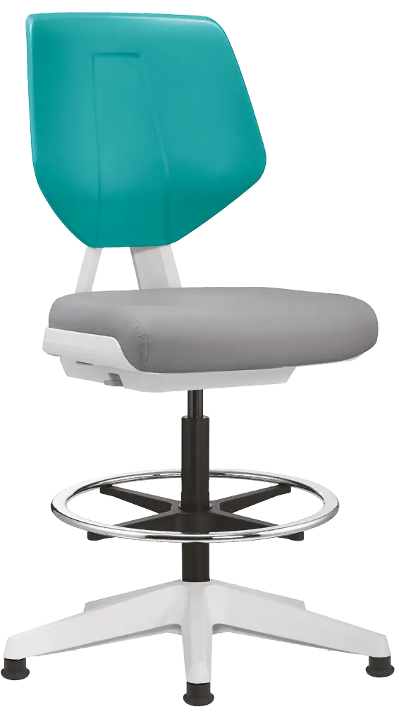 FELIPE W židle provozní, kříž bílý, šedá/zelená