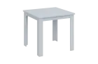 CLJS 80 jídelní stůl, dřevěná podnož, deska 18 mm, 800x800 mm, bílá