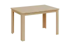 CLJS 120 jídelní stůl, dřevěná podnož, deska 18 mm, 1200x800 mm, bříza světlá