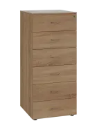 LKR - A5 dřevěná kartotéka, 6-zásuvková, centrální zámek, dub bardolino