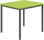 JSB 80 Jídelní stůl 800 x 800 mm, deska jarní zeleň / podnož černá RAL9005