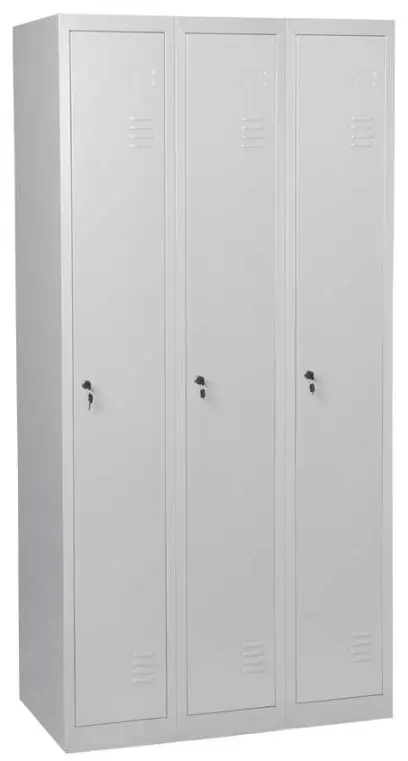 JP - 930 skříň šatní, 3-dvéřová, 1850x900x500 mm, šedá JP - 930 skříň šatní, 3-dvéřová, 1850x900x500 mm, šedá